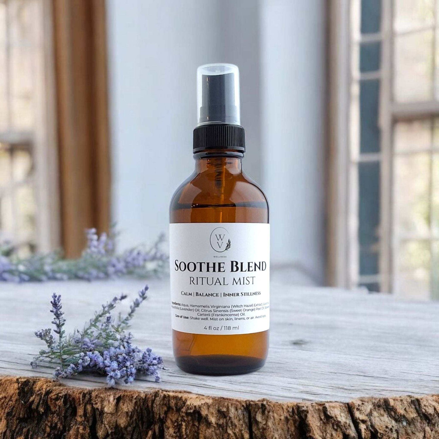 Soothe Ritual Mist essential oil room spray for home, linens, and everyday room rituals.