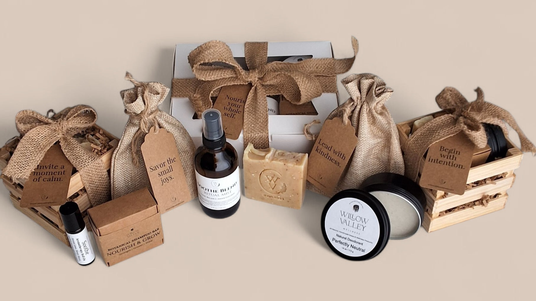 Minimalist natural skincare gift sets handcrafted in Canada