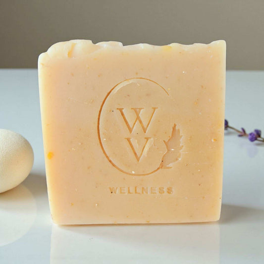 Part of the Essential Wellness Bundle, this Honey Oat Lavender Soap gently exfoliates, hydrates & soothes with oats and essential oils.