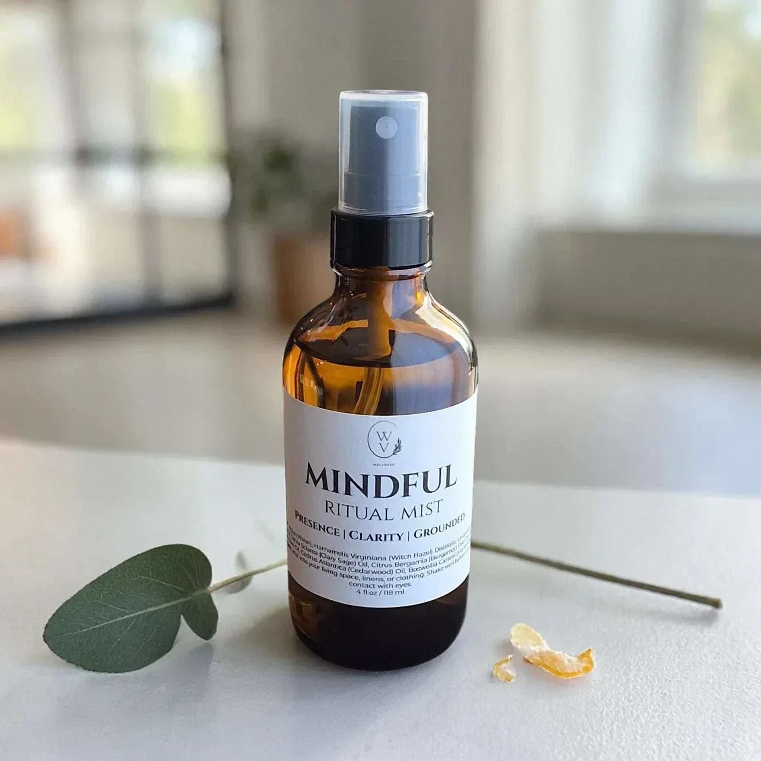 Mindful Ritual Mist natural linen spray for home, workspace, clothing, and everyday room rituals.